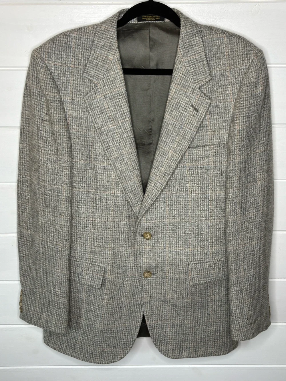 Evan-Picone for J.W. Robinson’s 100% Wool Gray Plaid Sport Coat Blazer 40R USA